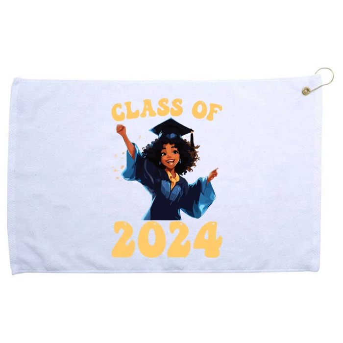 Women Class Of 2024 Senior Graduate Shirts Graduation Girl Grommeted Golf Towel