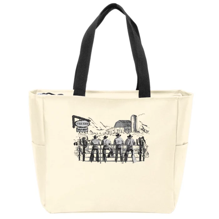 Western Cowboys Oversized Zip Tote Bag