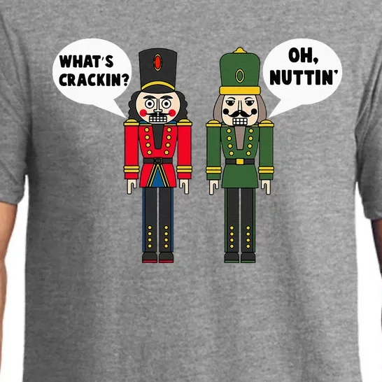 WhatS Crackin Oh Nuttin Funny Christmas Nutcracker Pun Pajama Set