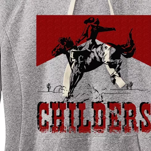 Western Cowgirl Punchy Childers Rodeo Childers Cowboy Riding Women's Fleece Hoodie