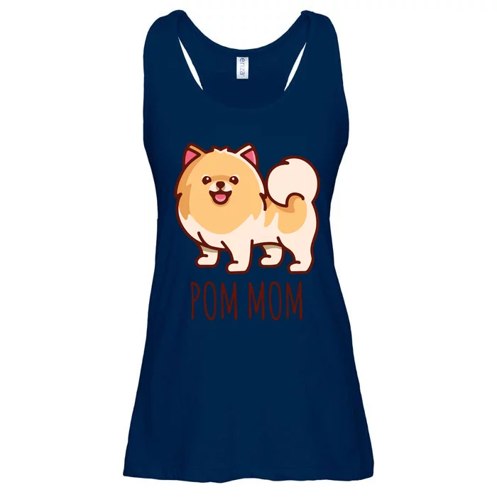 Womens Cute Pomeranian Pom Mom Funny Gift Ladies Essential Flowy Tank