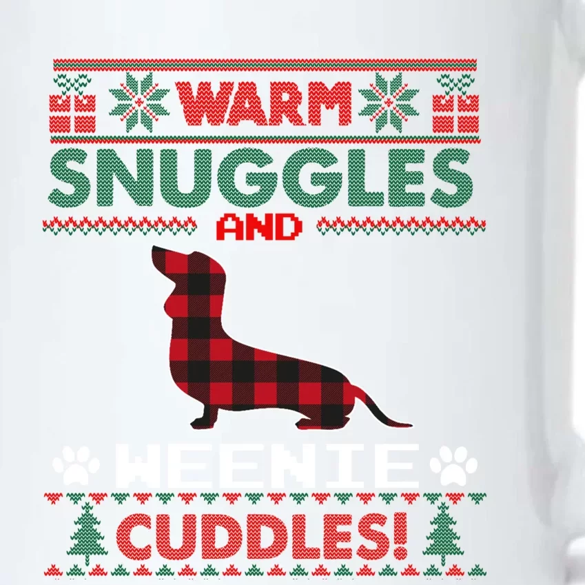 Weenie Christmas Pajama Gift Weiner Ugly Christmas Sweater Gift Black Color Changing Mug