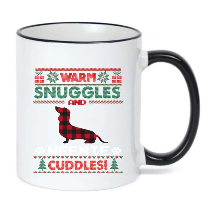 Weenie Christmas Pajama Gift Weiner Ugly Christmas Sweater Gift Black Color Changing Mug