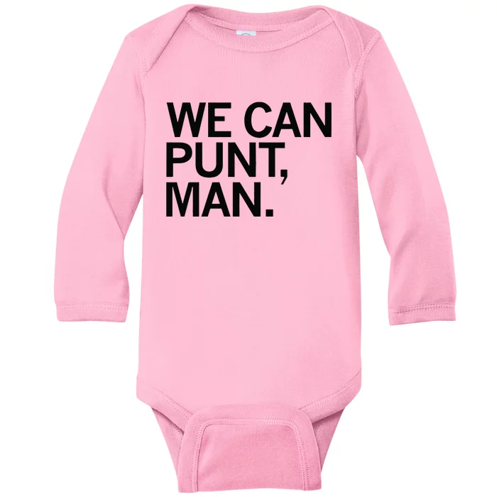 We Can Punt Man Baby Long Sleeve Bodysuit