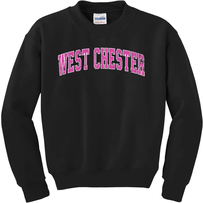 West Chester Pennsylvania PA Vintage Sports Design Pink Kids Sweatshirt