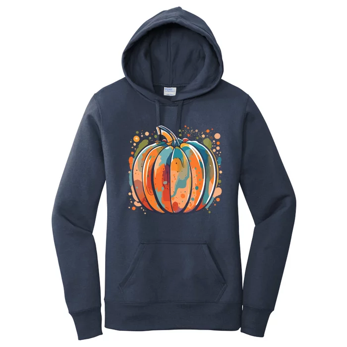 Water Color Pumpkin Women's Pullover Hoodie