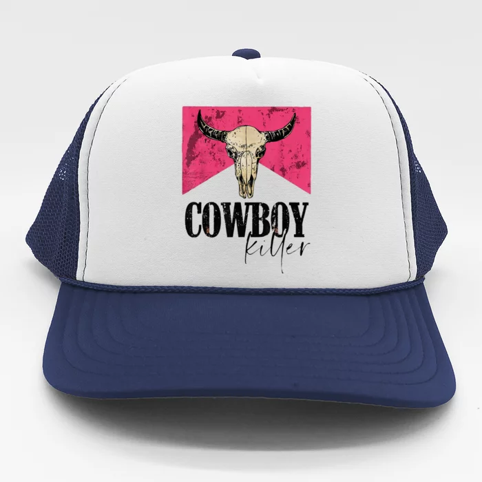 Western Cowgirl Punchy Cowboy Killers Bull Horn Trucker Hat