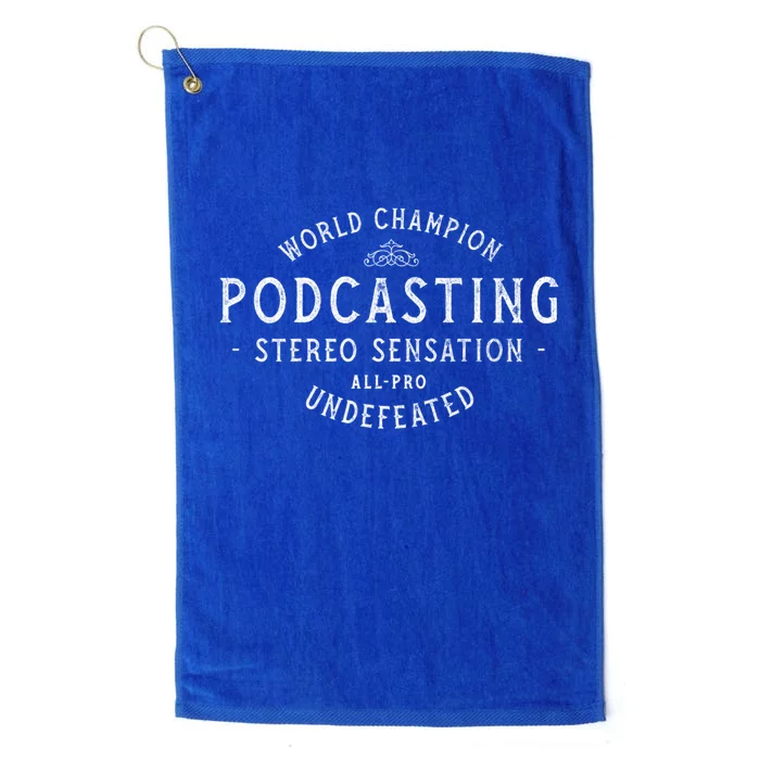 World Champion Podcasting Allpro Undefeated Vintage Cool Gift Platinum Collection Golf Towel