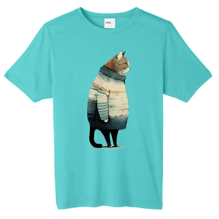 Winter Cat Print ChromaSoft Performance T-Shirt