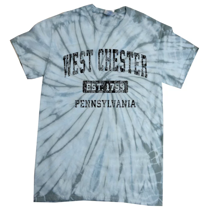 West Chester Pennsylvania Pa Vintage Sports Design Black Des Tie-Dye T-Shirt