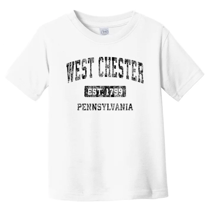 West Chester Pennsylvania Pa Vintage Sports Design Black Des Toddler T-Shirt