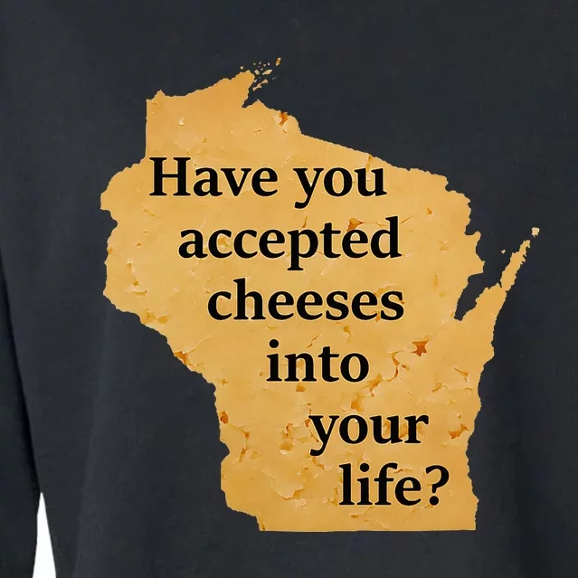 Wisconsin Cheese Pun Cropped Pullover Crew