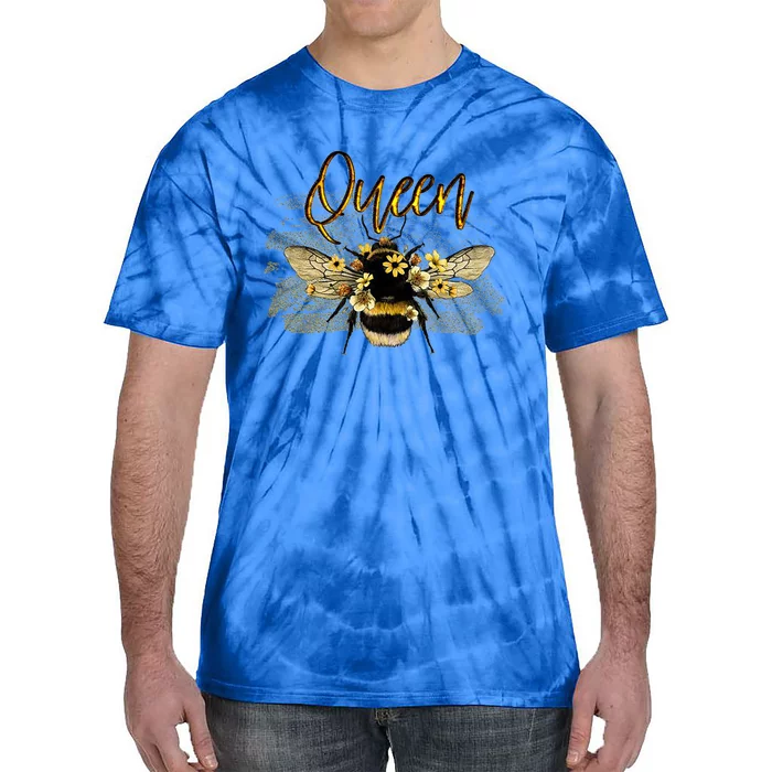 Wo Cool Queen Bee With Crown Girls Cute Gift Tie-Dye T-Shirt