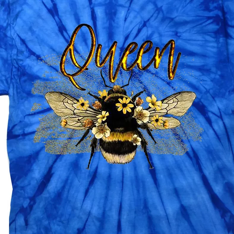 Wo Cool Queen Bee With Crown Girls Cute Gift Tie-Dye T-Shirt