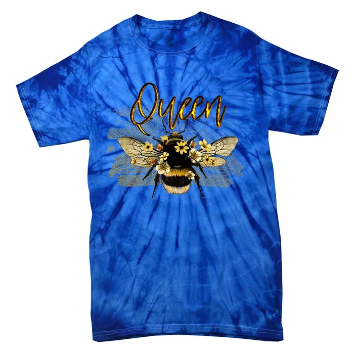 Wo Cool Queen Bee With Crown Girls Cute Gift Tie-Dye T-Shirt