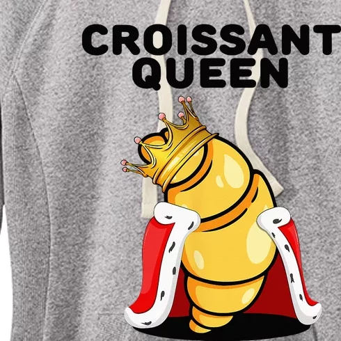 Womens Croissant Queen Home Baking French Croissant Women's Fleece Hoodie