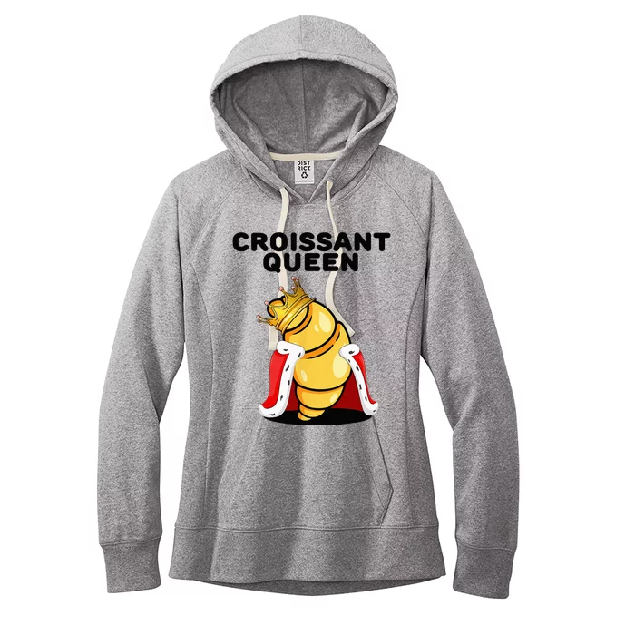 Womens Croissant Queen Home Baking French Croissant Women's Fleece Hoodie