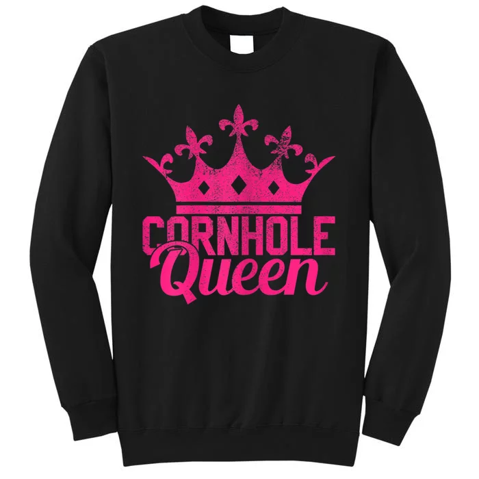 Womens Cornhole Queen Corn Hole Funny Sweatshirt