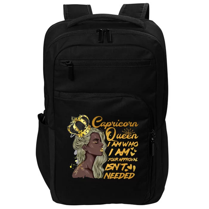 Wo Capricorn Queen Birthday Zodiac Gift Black Gift Impact Tech Backpack