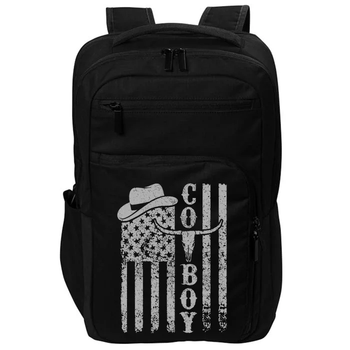 Western Country Rodeo Southern Retro Cowboy Impact Tech Backpack