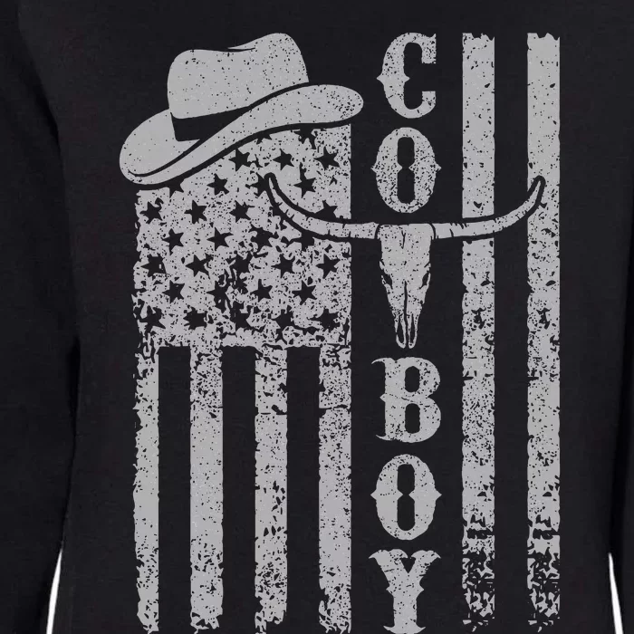 Western Country Rodeo Southern Retro Cowboy Womens California Wash Sweatshirt