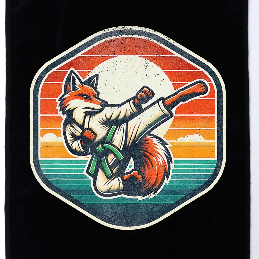 Whimsical Cartoon Retro Sunset Fun Platinum Collection Golf Towel