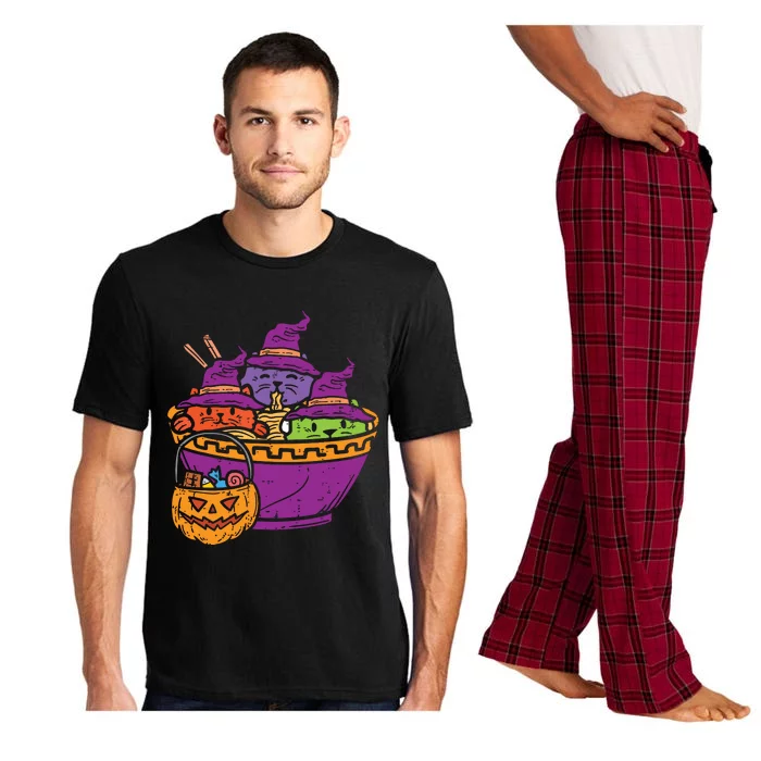 Witch Cats Ramen Cute Halloween Japanese Noodles Food Lover Pajama Set