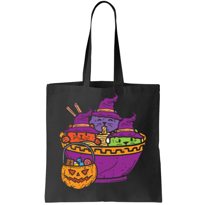 Witch Cats Ramen Cute Halloween Japanese Noodles Food Lover Tote Bag