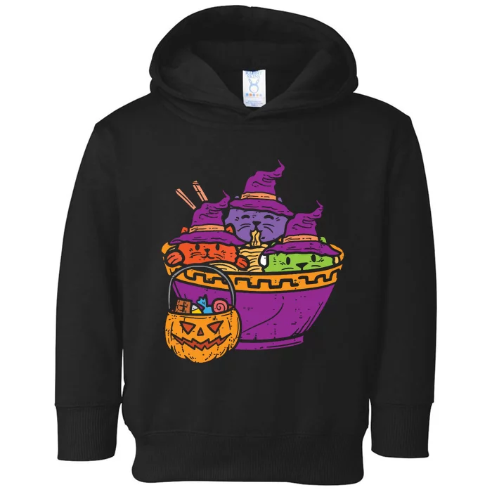 Witch Cats Ramen Cute Halloween Japanese Noodles Food Lover Toddler Hoodie