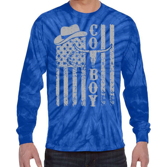 Western Country Rodeo Southern Tie-Dye Long Sleeve Shirt