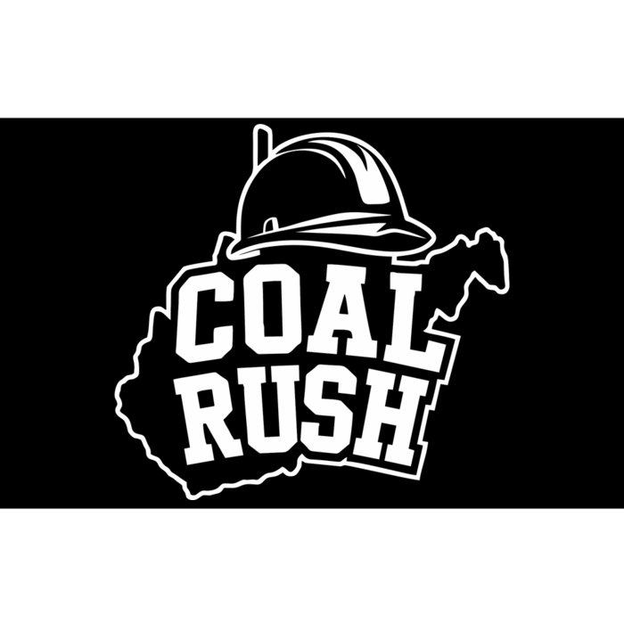 Wv Coal Rush With State And Miner Hard Hat Bumper Sticker