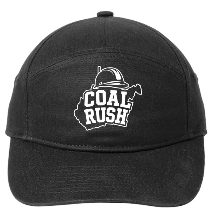 Wv Coal Rush With State And Miner Hard Hat 7-Panel Snapback Hat