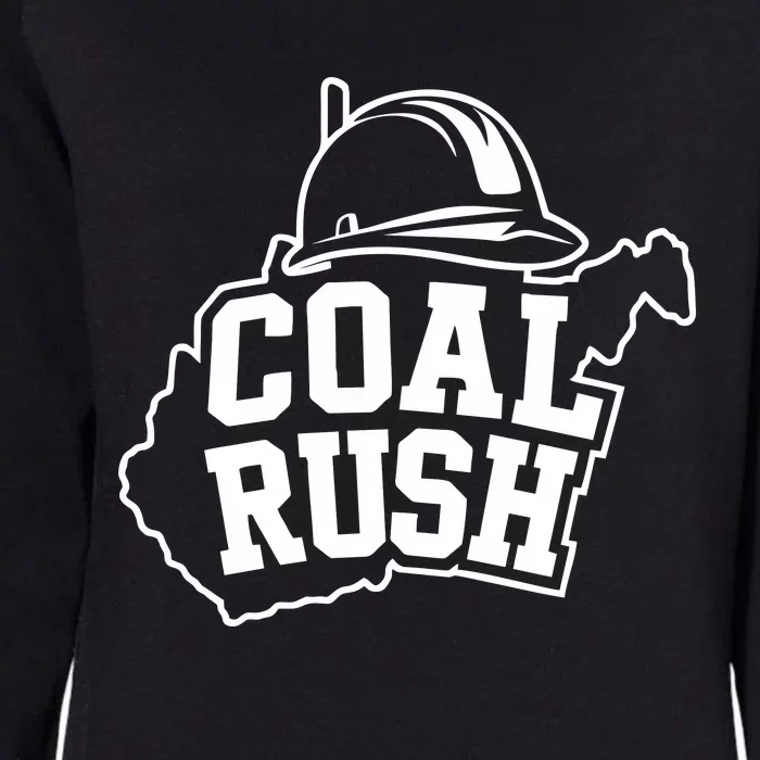 Wv Coal Rush With State And Miner Hard Hat Womens California Wash Sweatshirt