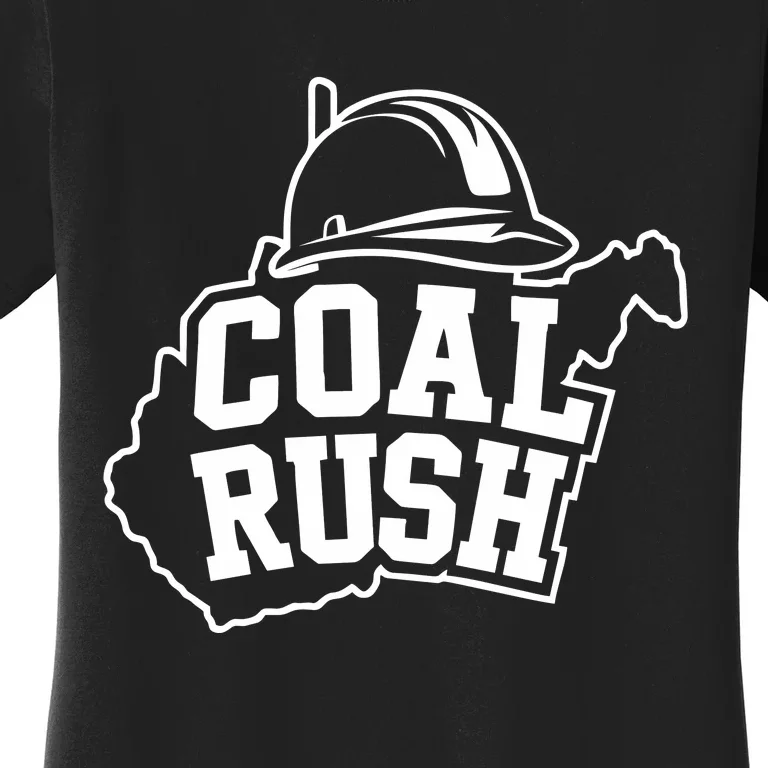 Wv Coal Rush With State And Miner Hard Hat Women's T-Shirt