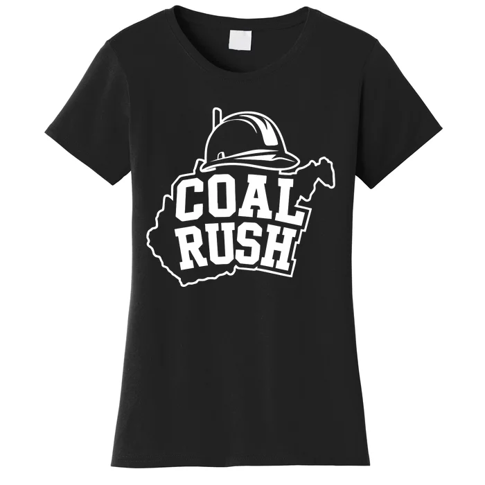 Wv Coal Rush With State And Miner Hard Hat Women's T-Shirt