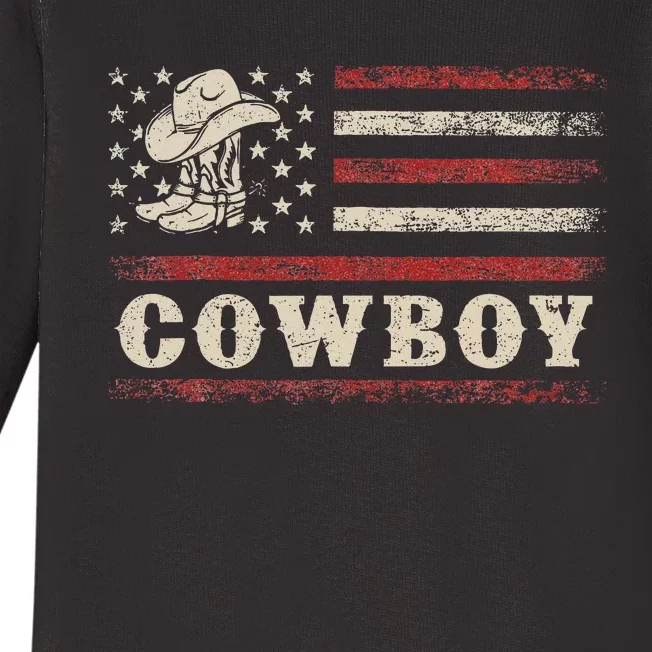 Western Country Retro Cowboy Style Baby Long Sleeve Bodysuit