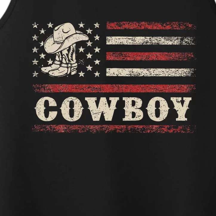 Western Country Retro Cowboy Style Performance Tank