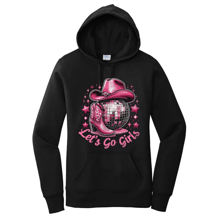 Western Cowgirl Rodeo Disco Retro Bachelorette Party Women's Pullover Hoodie