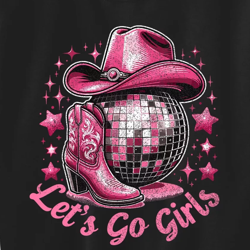 Western Cowgirl Rodeo Disco Retro Bachelorette Party Kids Sweatshirt