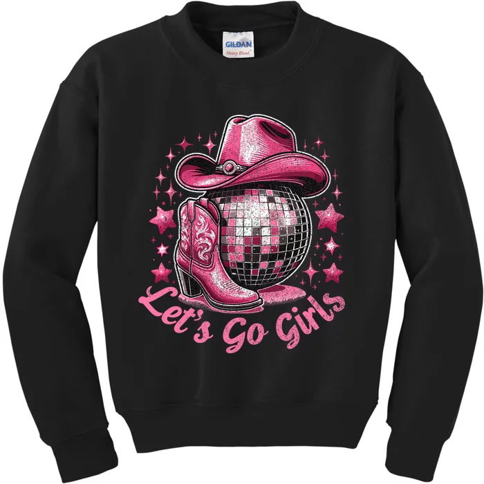 Western Cowgirl Rodeo Disco Retro Bachelorette Party Kids Sweatshirt