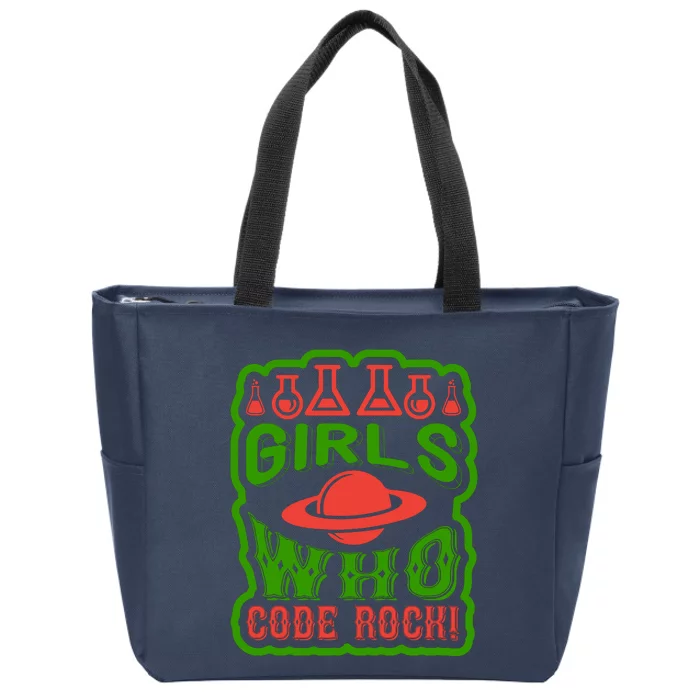 Who Code Rock Zip Tote Bag