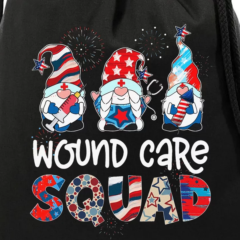 Wound Care Squad Gnomes 4th Of July Pride Nurse Stethoscope Drawstring Bag