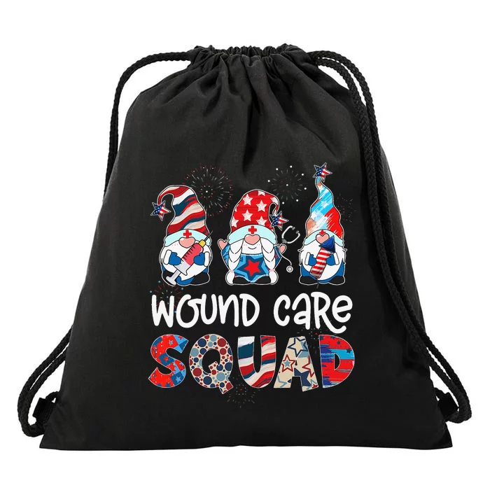 Wound Care Squad Gnomes 4th Of July Pride Nurse Stethoscope Drawstring Bag