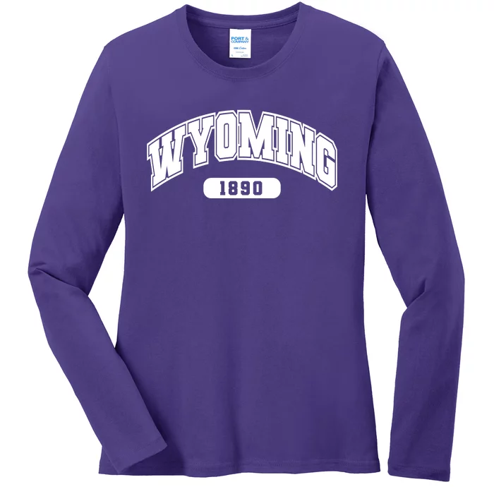 Wyoming Collegiate Style 1890 Ladies Long Sleeve Shirt