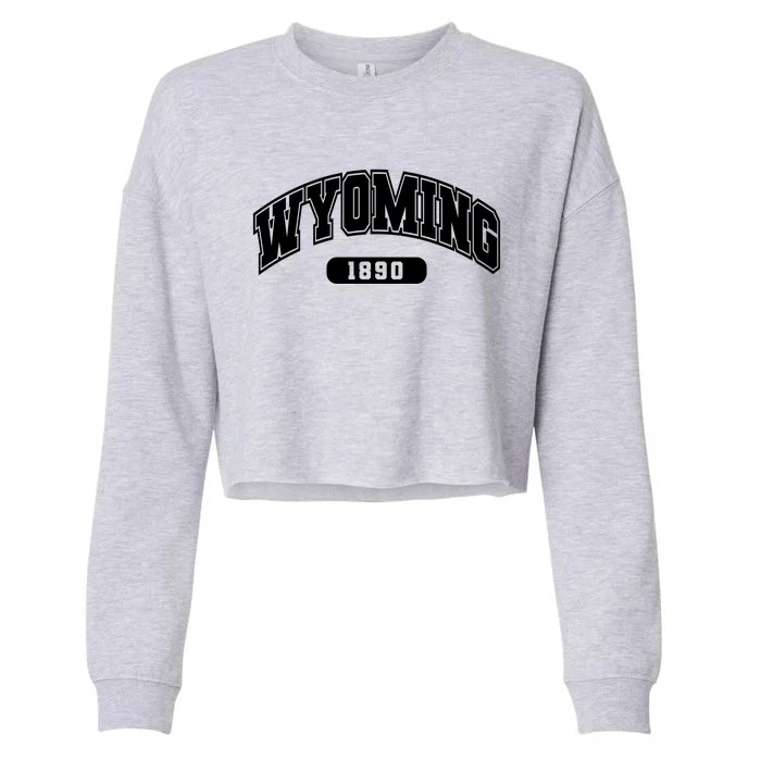 Wyoming Collegiate Style 1890 Cropped Pullover Crew