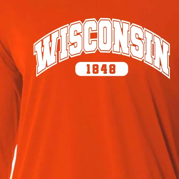 Wisconsin Collegiate Style 1848 Cooling Performance Long Sleeve Crew