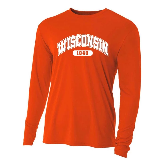 Wisconsin Collegiate Style 1848 Cooling Performance Long Sleeve Crew