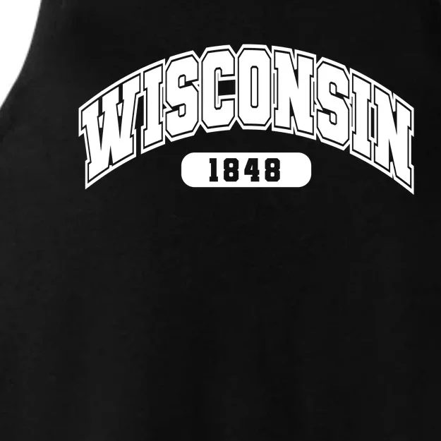 Wisconsin Collegiate Style 1848 Ladies Tri-Blend Wicking Tank