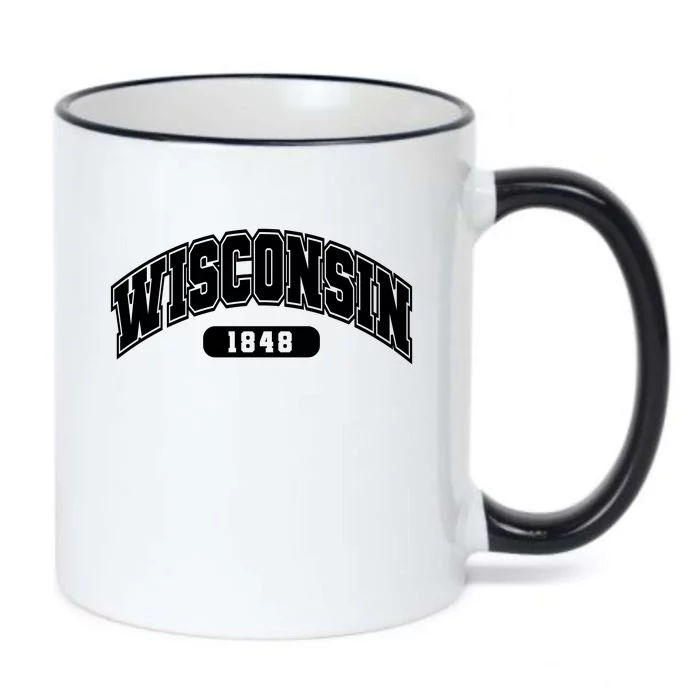 Wisconsin Collegiate Style 1848 Black Color Changing Mug