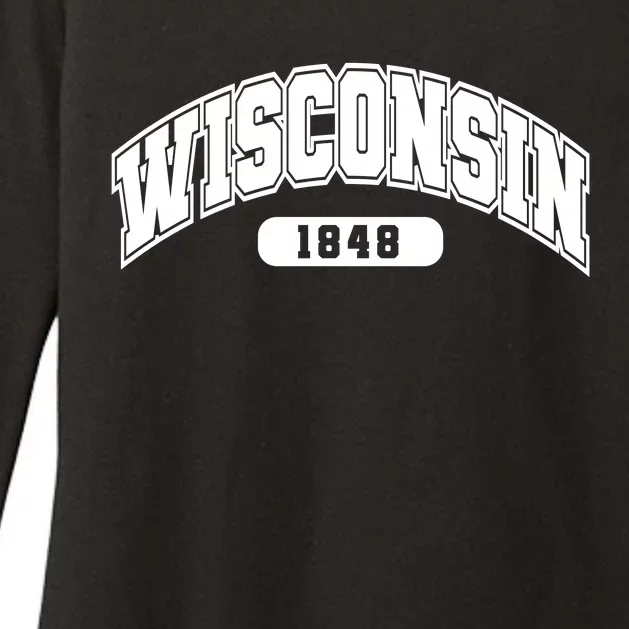 Wisconsin Collegiate Style 1848 Womens CVC Long Sleeve Shirt